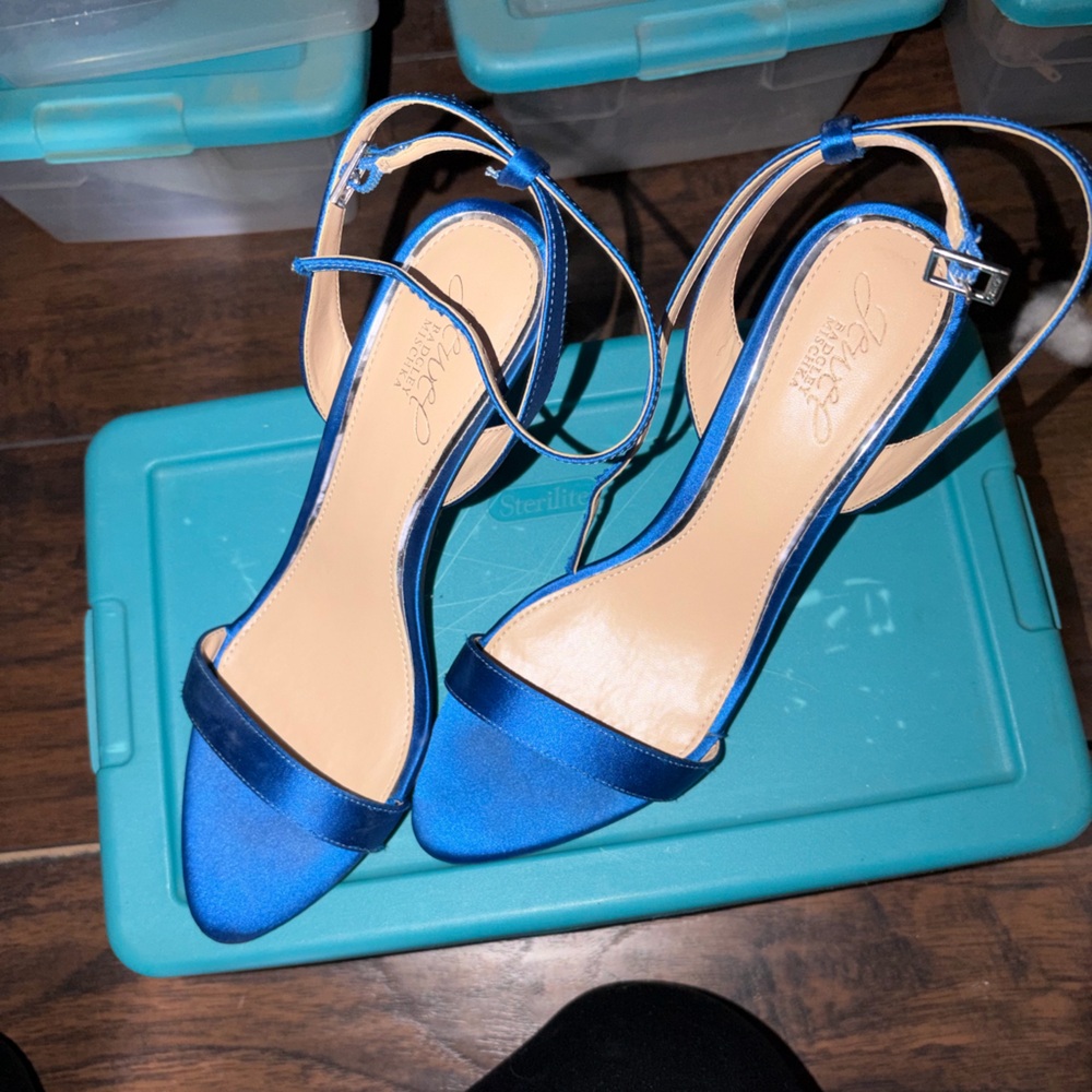 Jewel Badgley Mischka Royal Blue Heels